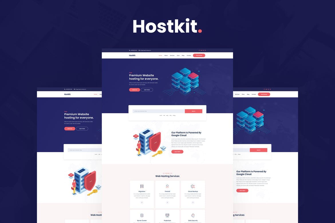 Hostkit – Hosting Services Elementor Template Kit