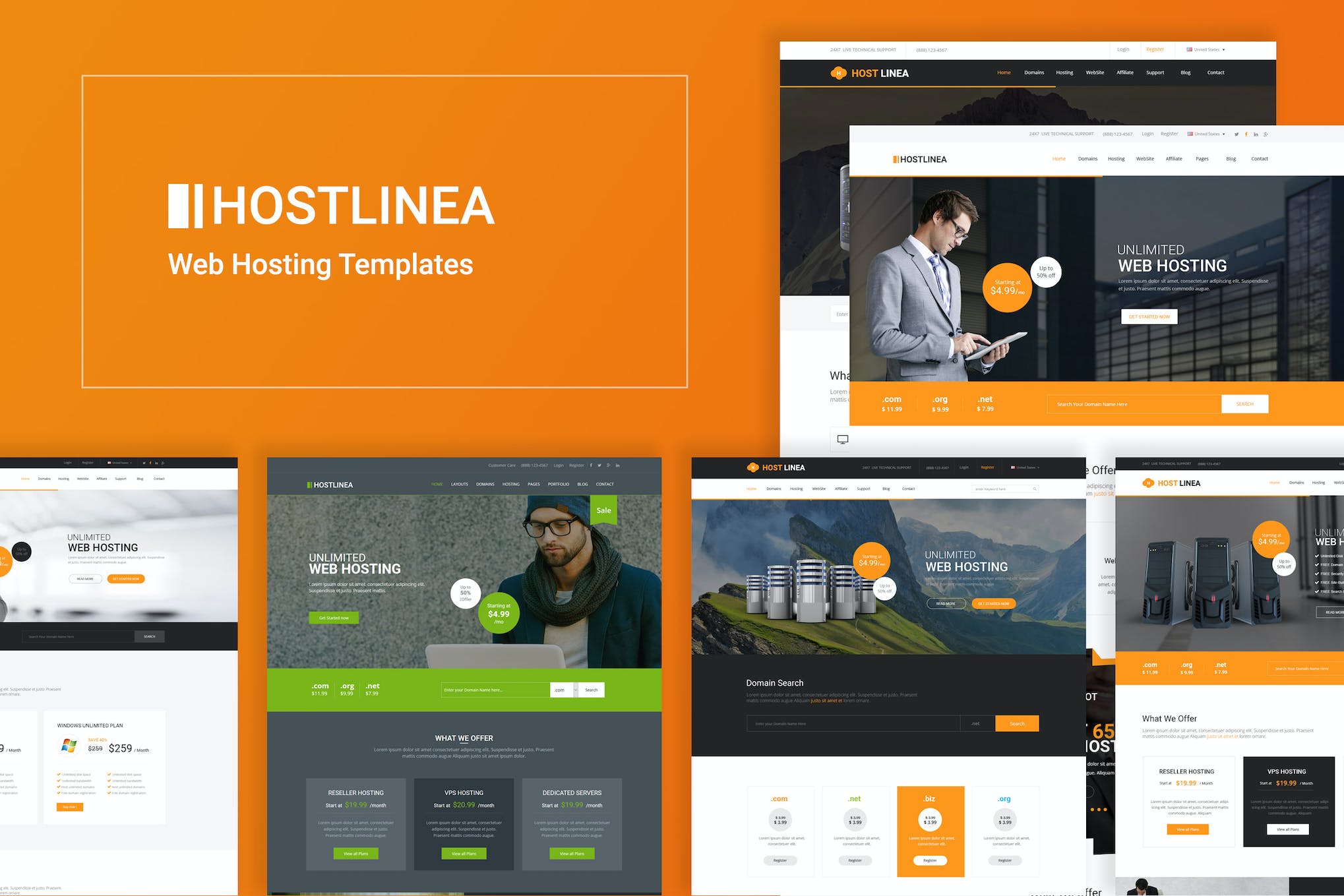 Hostlinea – Web Hosting, Responsive HTML5 Template