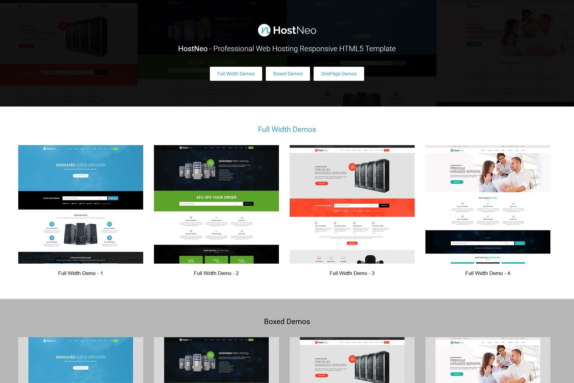 HostNeo – Web Hosting Responsive HTML Template