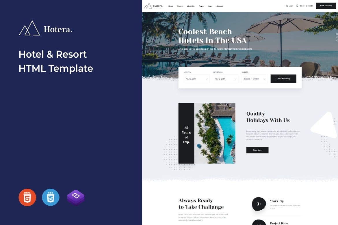 Hotera – Hotel & Resort HTML Template