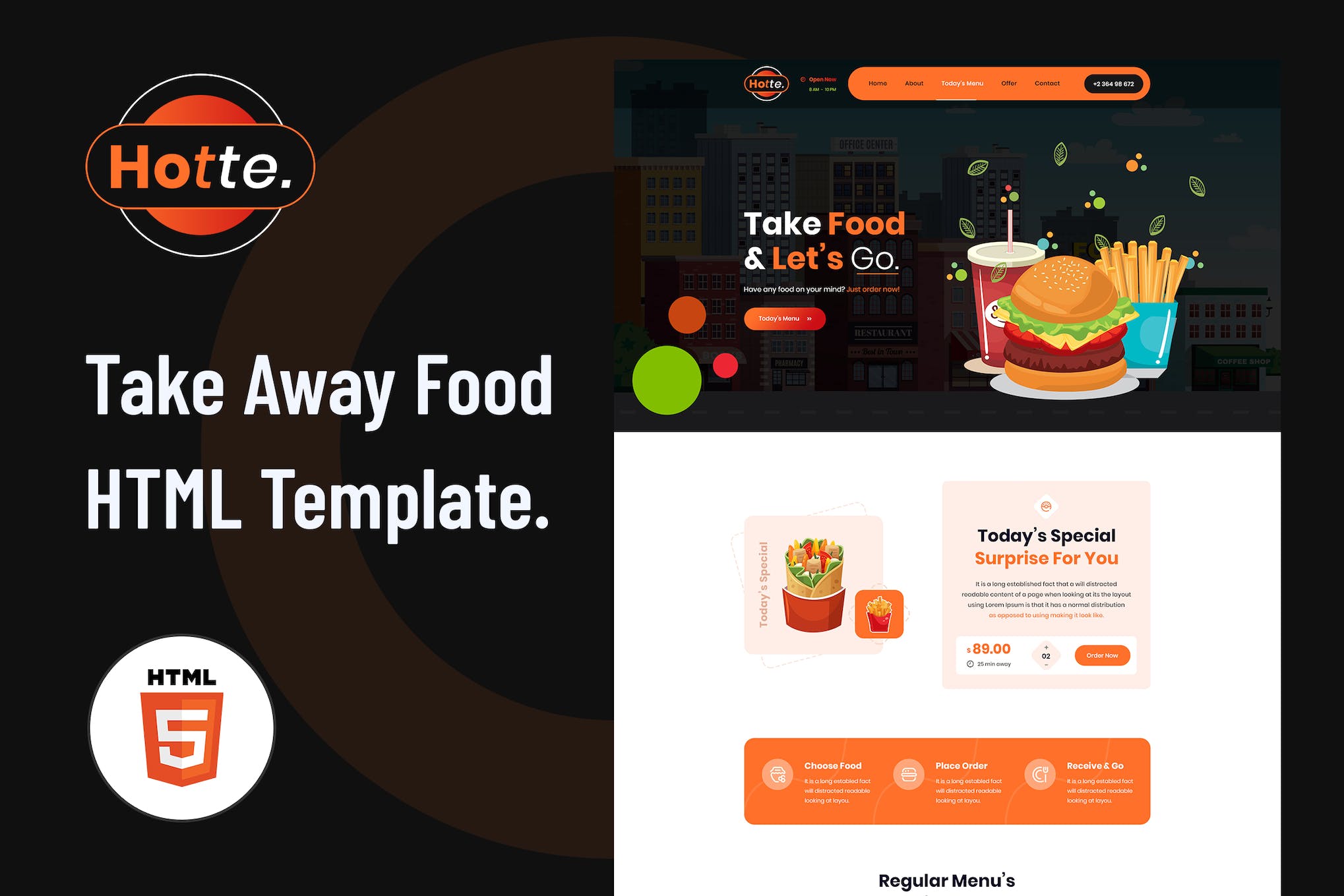 Hotte – Take Away Food HTML5 Template