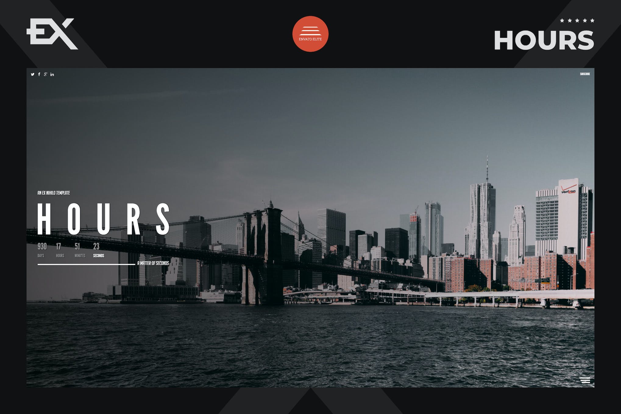 Hours – Responsive Coming Soon Page