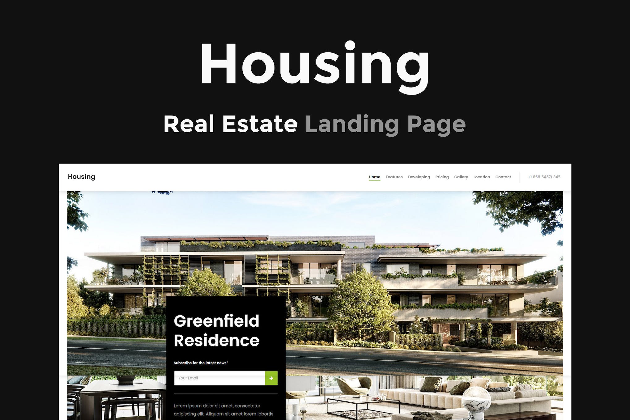 Housing – Real Estate Landing Page