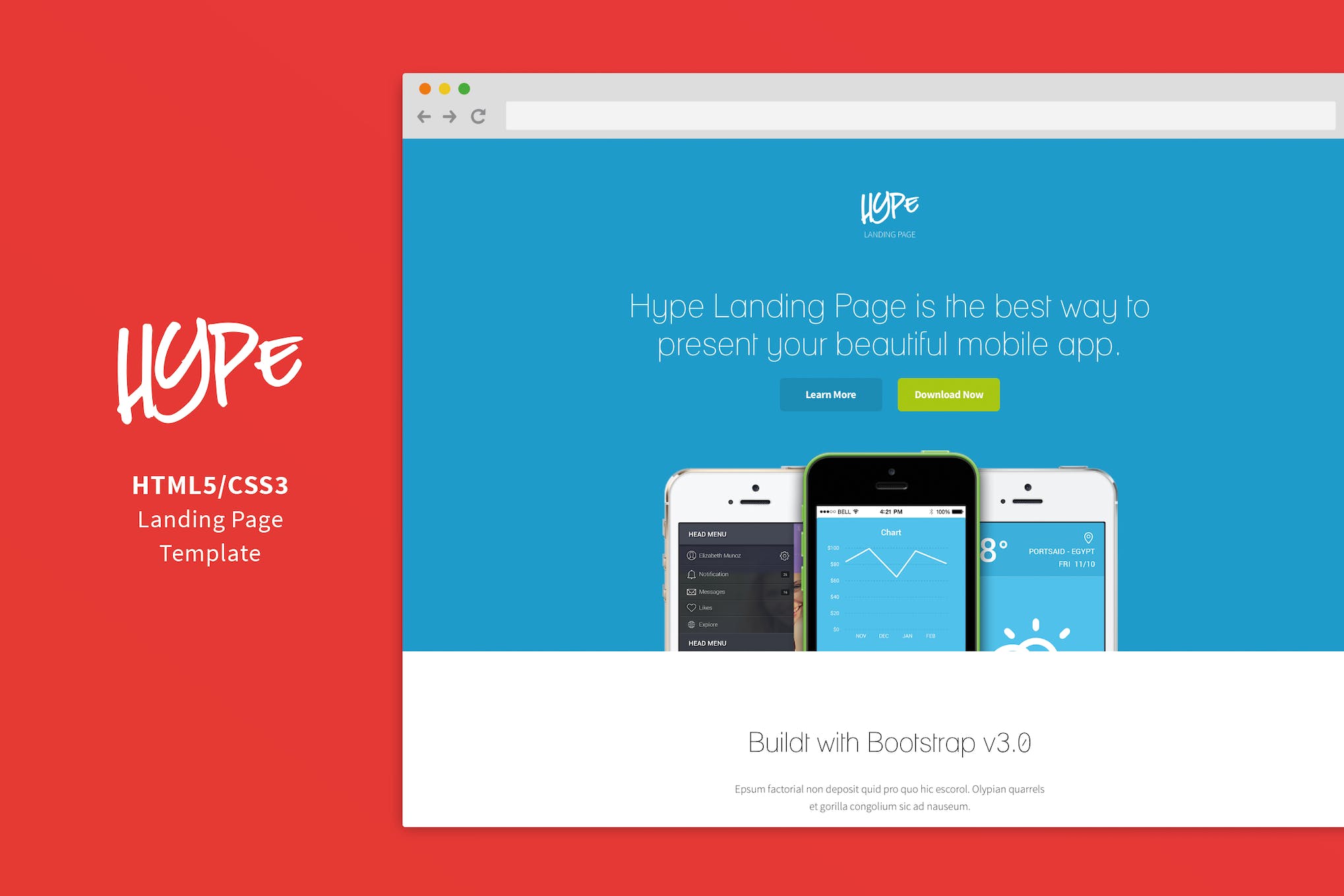 Hype – App Landing Page