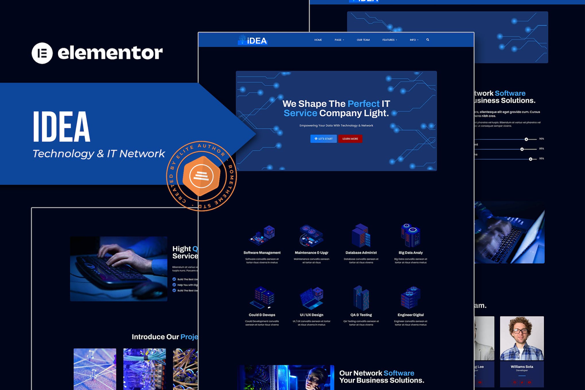 iDea – Technology & IT Network Service  Elementor Template Kit