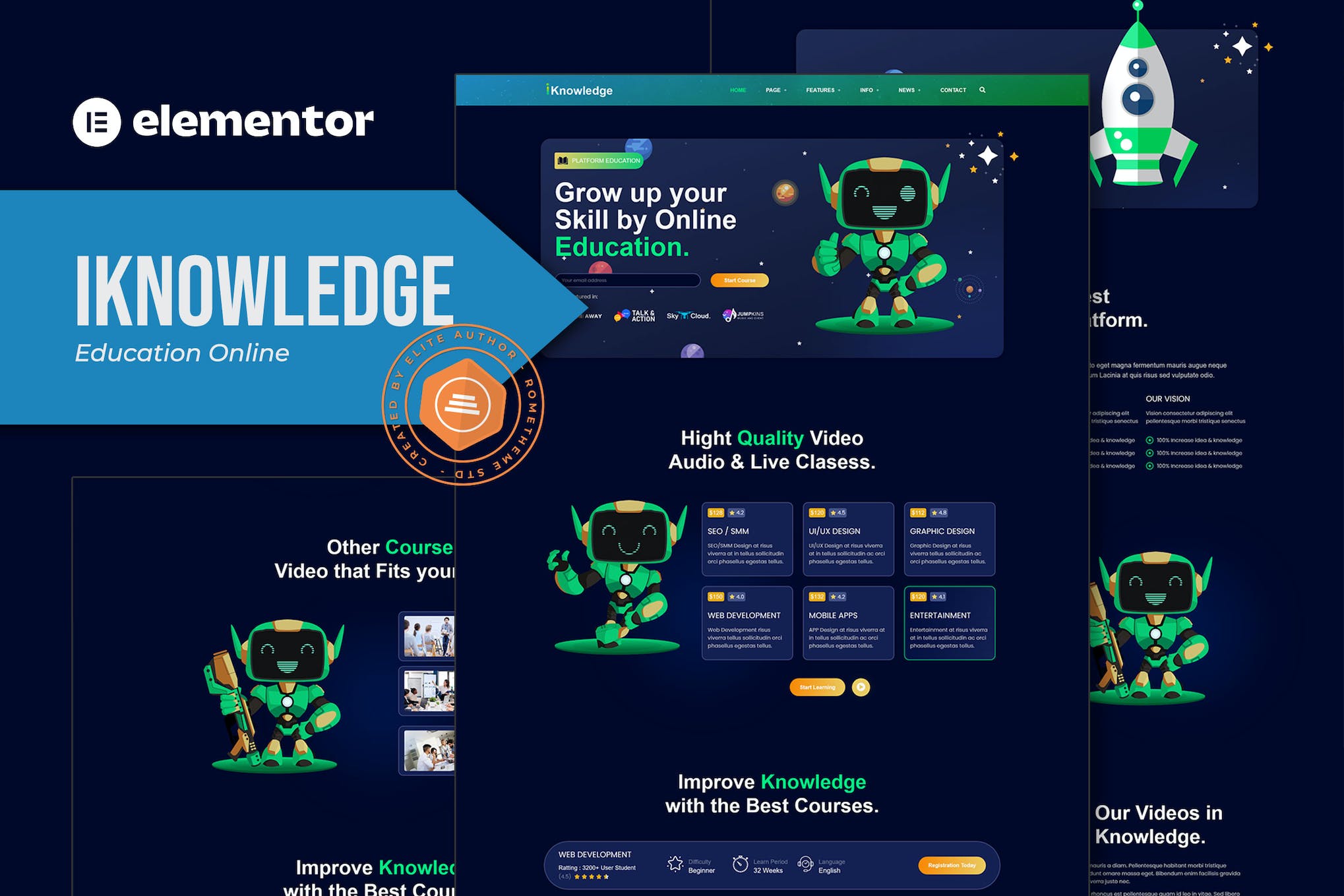 iKnowledge – Education Online & Learning Platform Elementor Template Kit