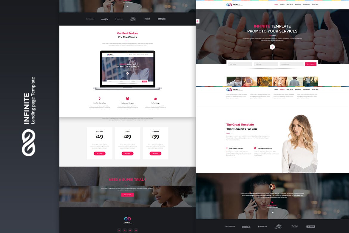 Infinite – Digital Marketing Landing Page