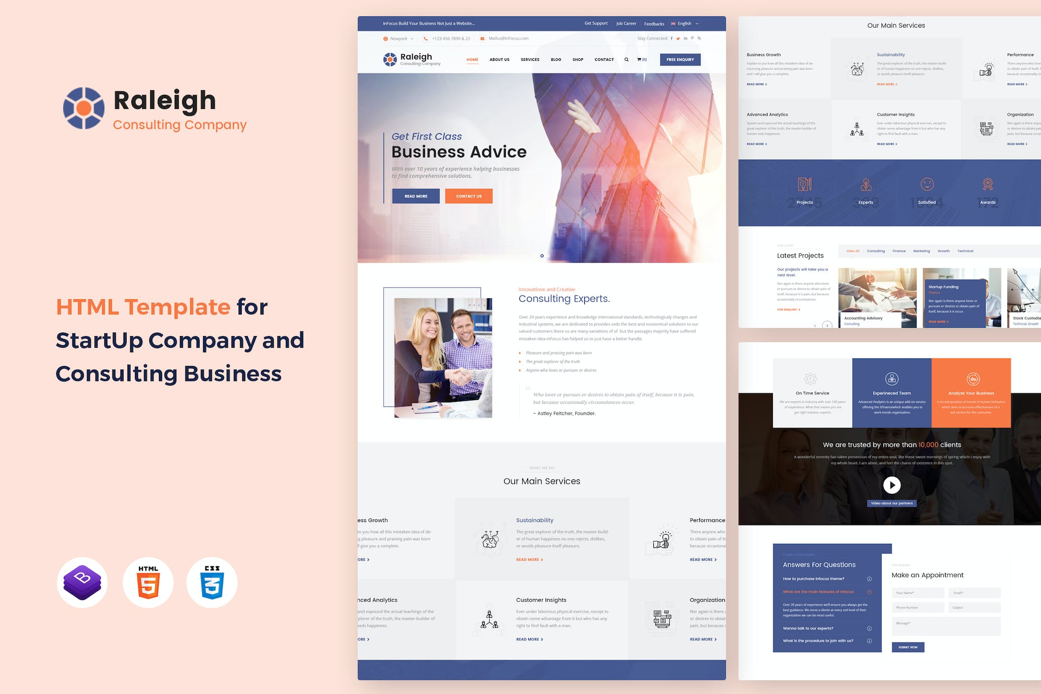 Infocus  – Business Consulting Service Template