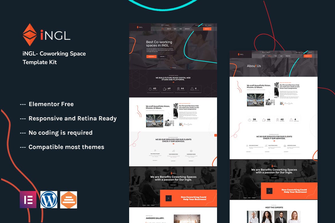 Ingl – Coworking Space Elementor Template Kit