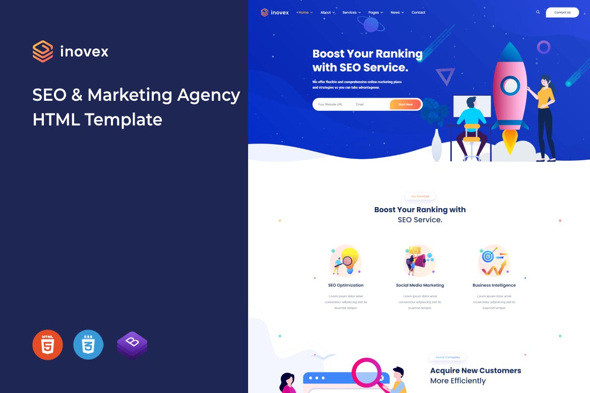 Inovex – SEO & Marketing Agency HTML Template