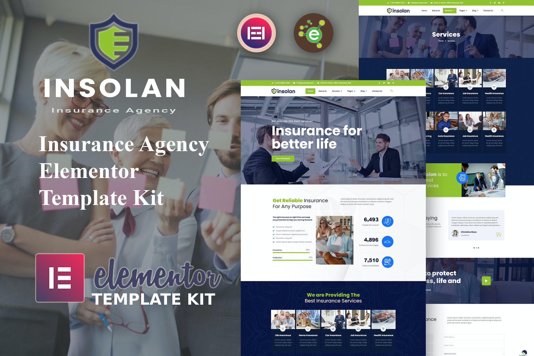 Insolan – Insurance Agency Elementor Template Kit