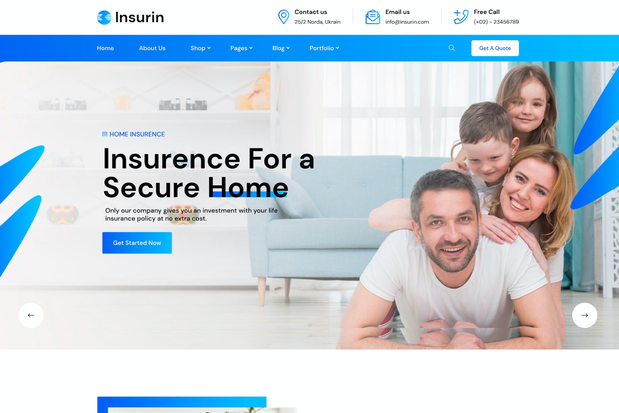 Insurin – Insurance Company HTML Template