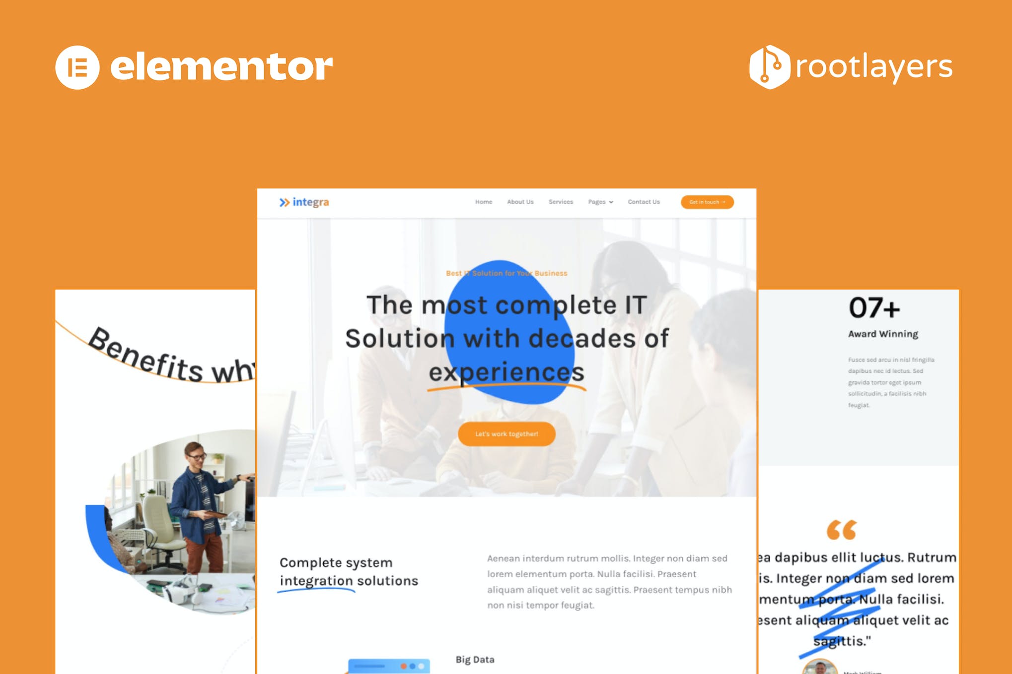 Integra – IT Solution & Services Elementor Pro Full Site Template Kit