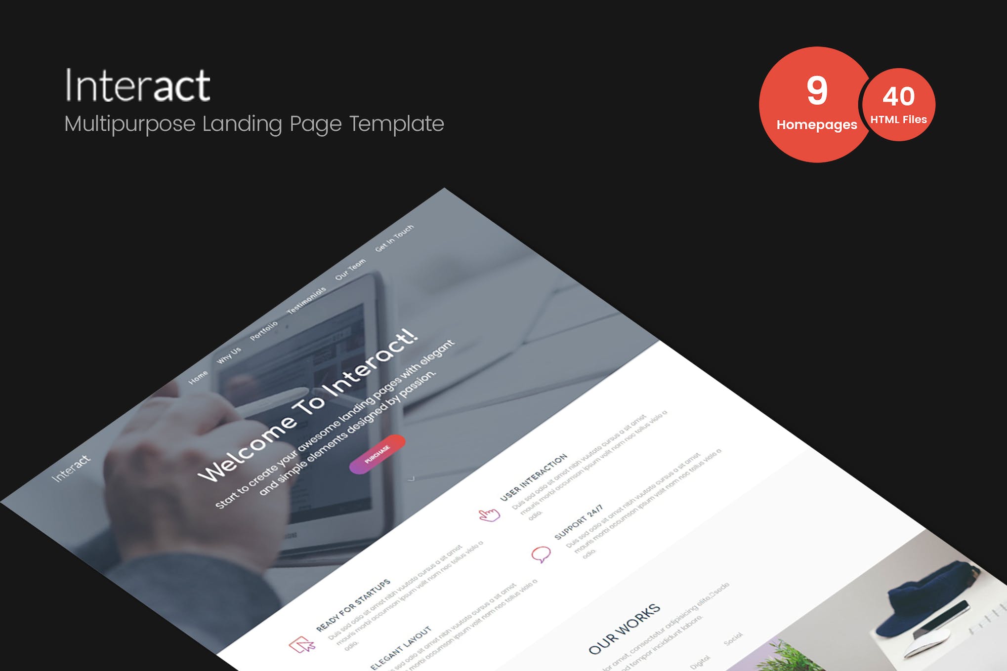 Interact – Multipurpose Landing Page Template