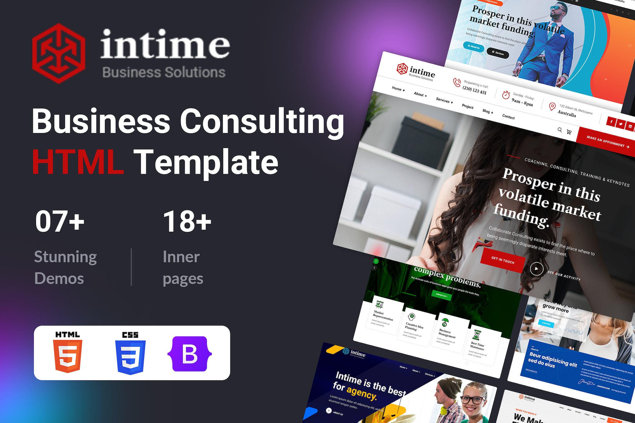 Intime – Business Consulting HTML Template