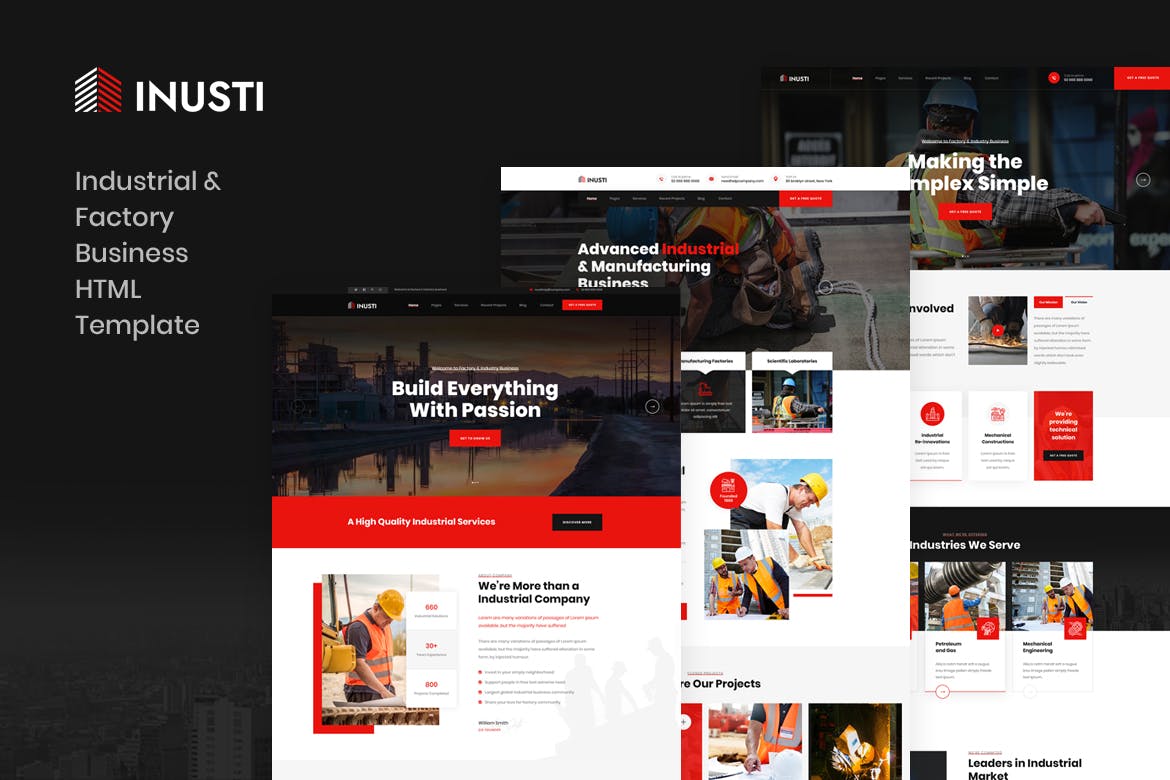 Inusti – Industrial & Factory Business HTML