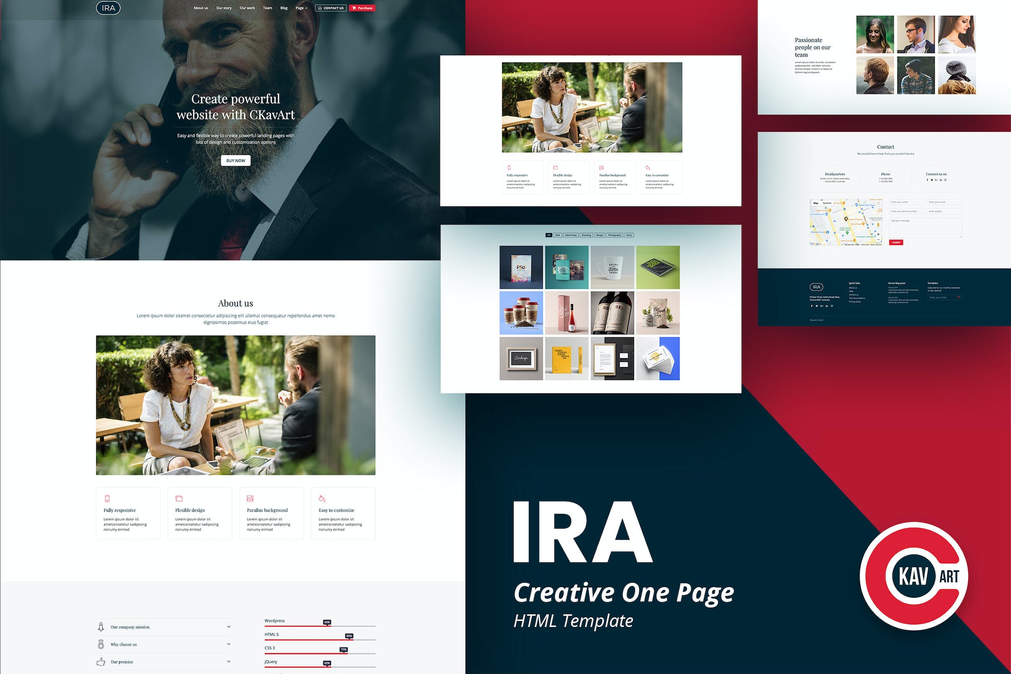 IRA – Creative One Page HTML Template