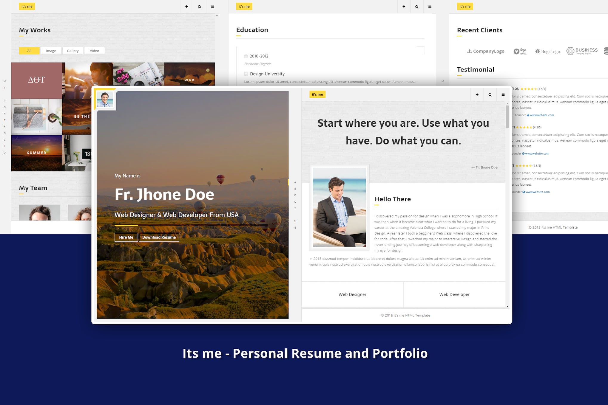 It’s Me – Personal Resume and Portfolio