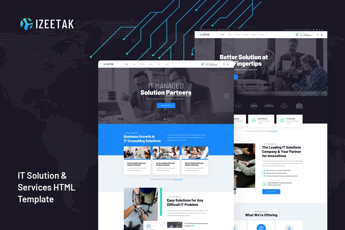 Izeetak – IT Solutions & Services HTML Template