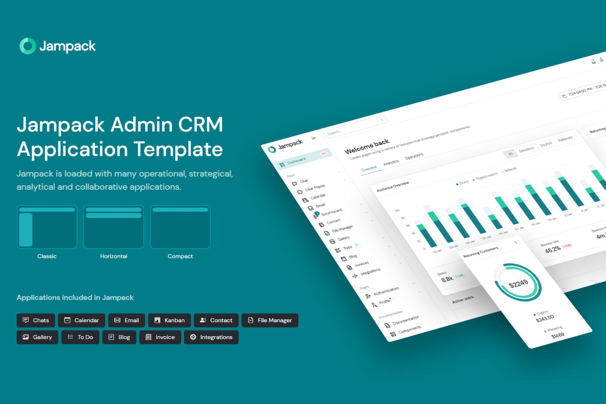 Jampack – Admin CRM Application Template