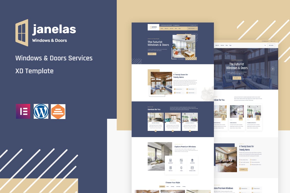 Janelas – Windows & Doors Services Elementor Template Kit