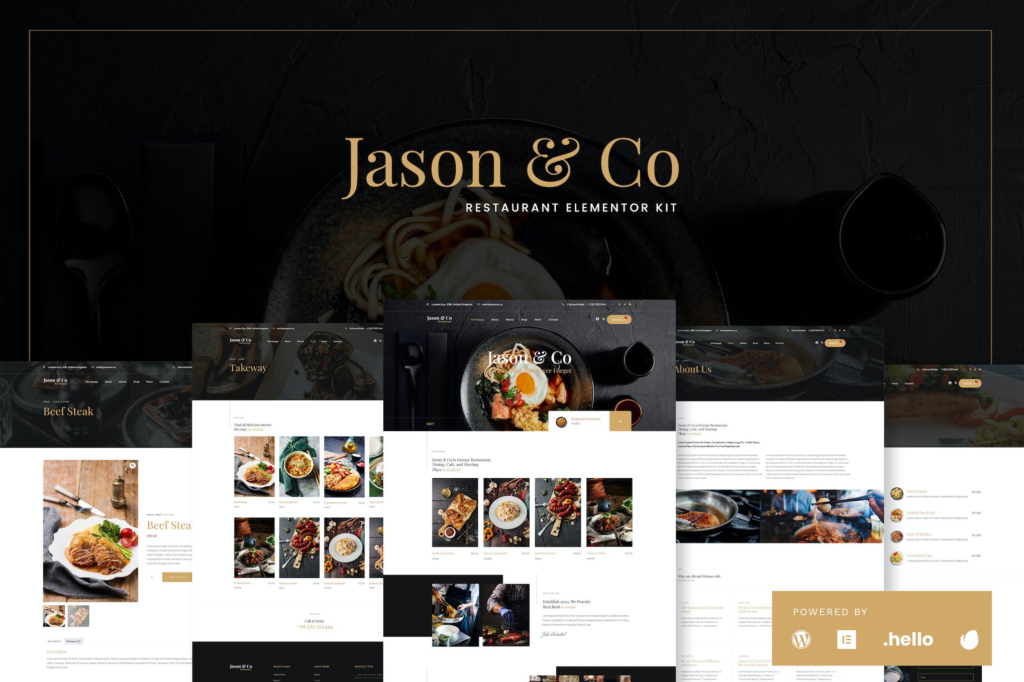 Jason & Co – Restaurant & Cafe Elementor Template Kit