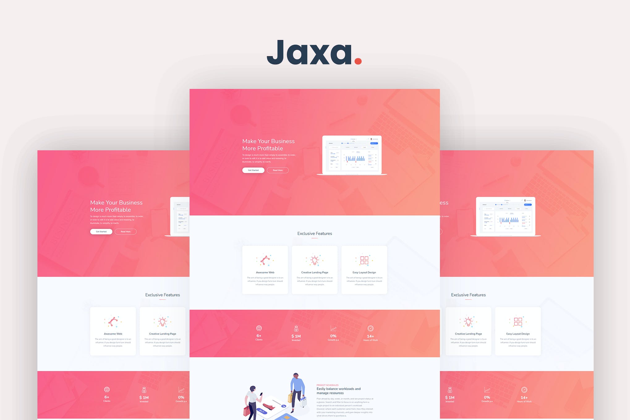 Jaxa – Startup and SaaS Template