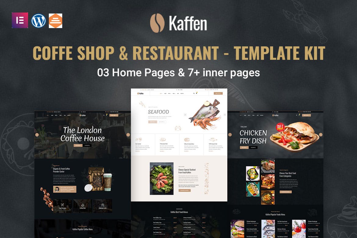 Kaffen – Coffe Shop & Restaurant Elementor Template Kit