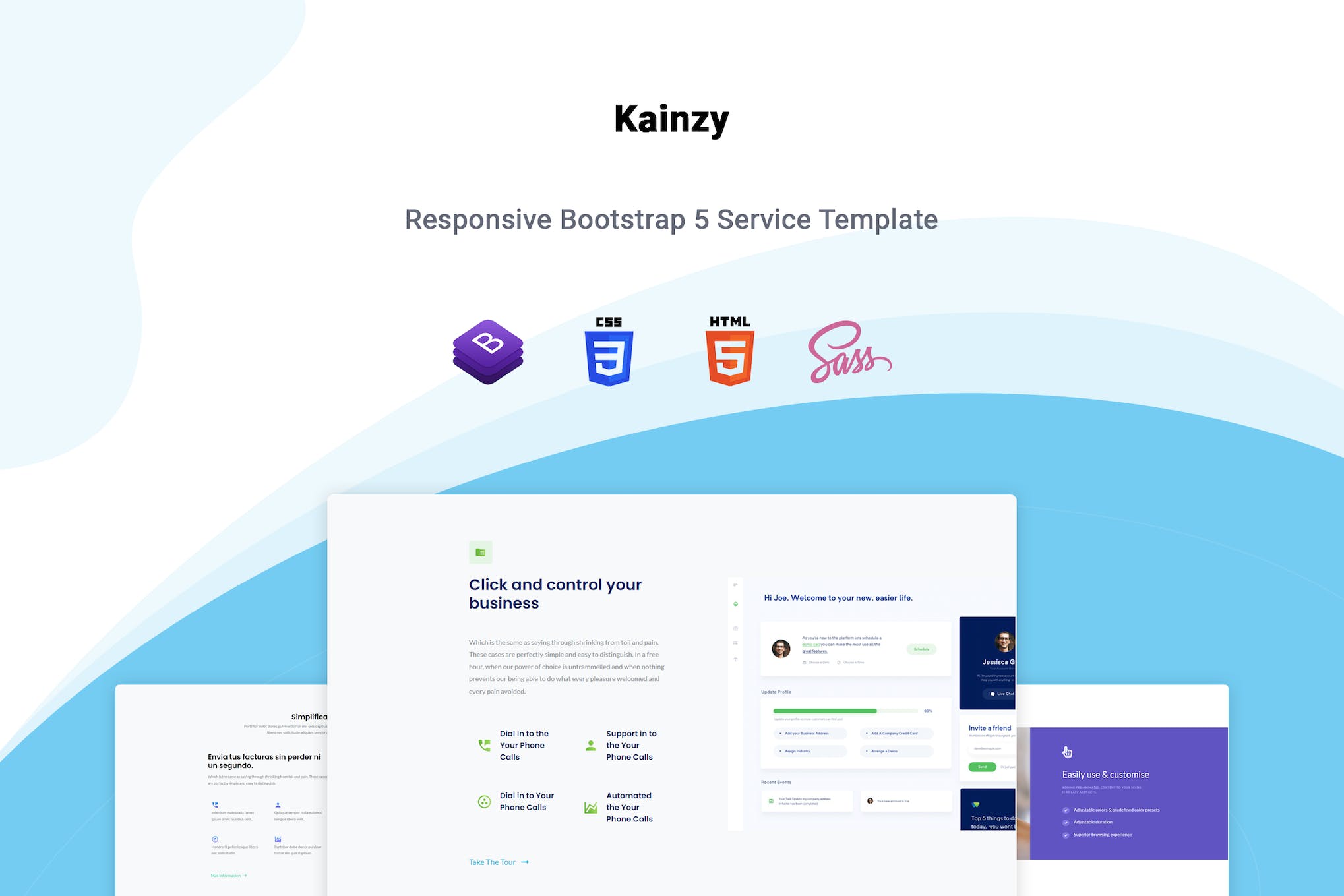 Kainzy – Service Section Template