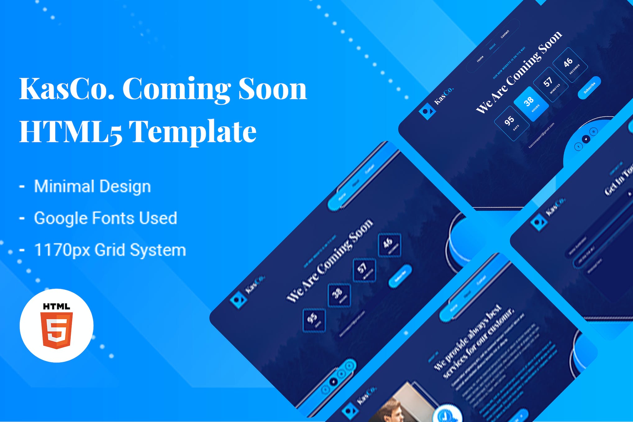 KasCo – Creative Coming Soon HTML5 Template