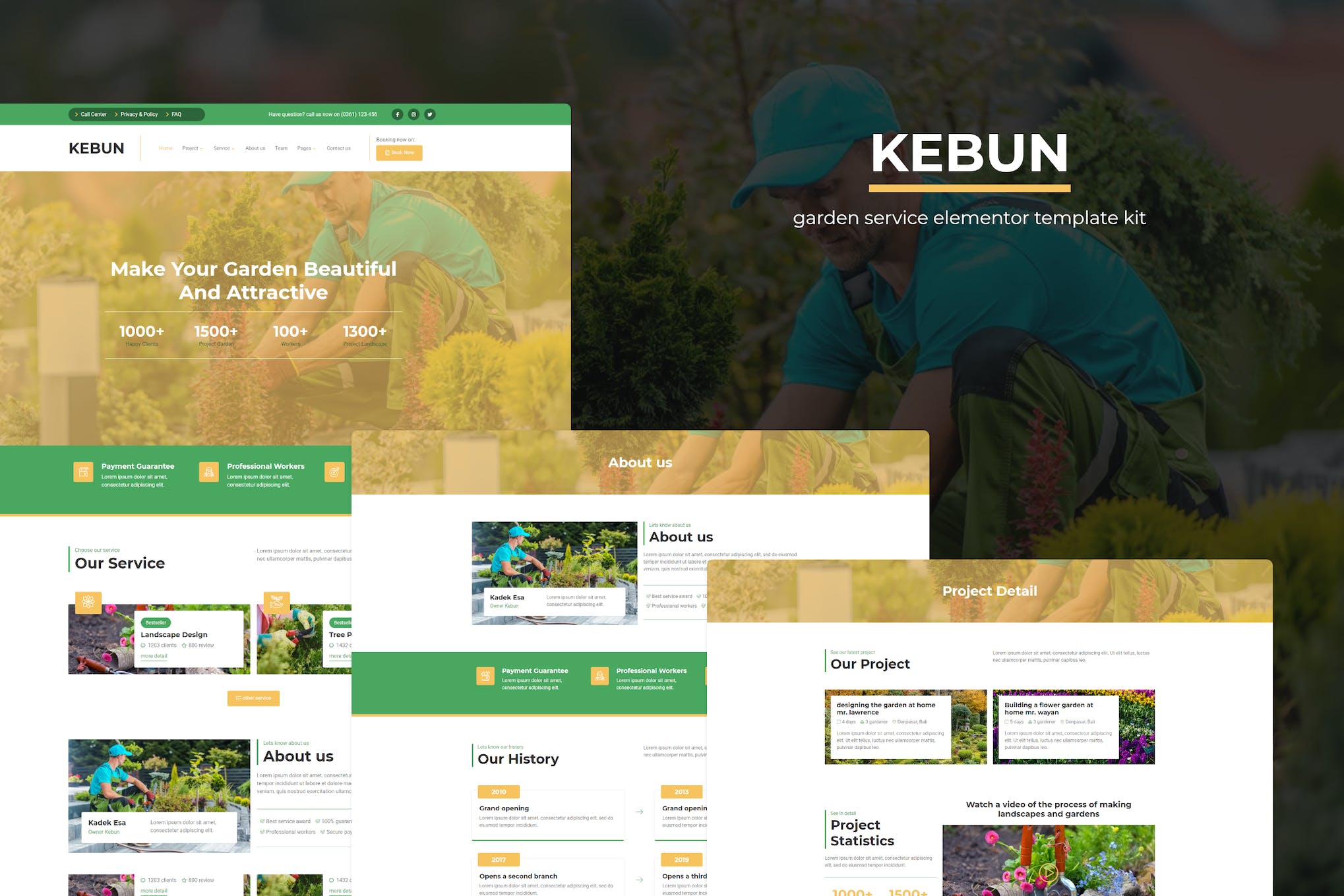 Kebun – Garden Service Elementor Template Kit