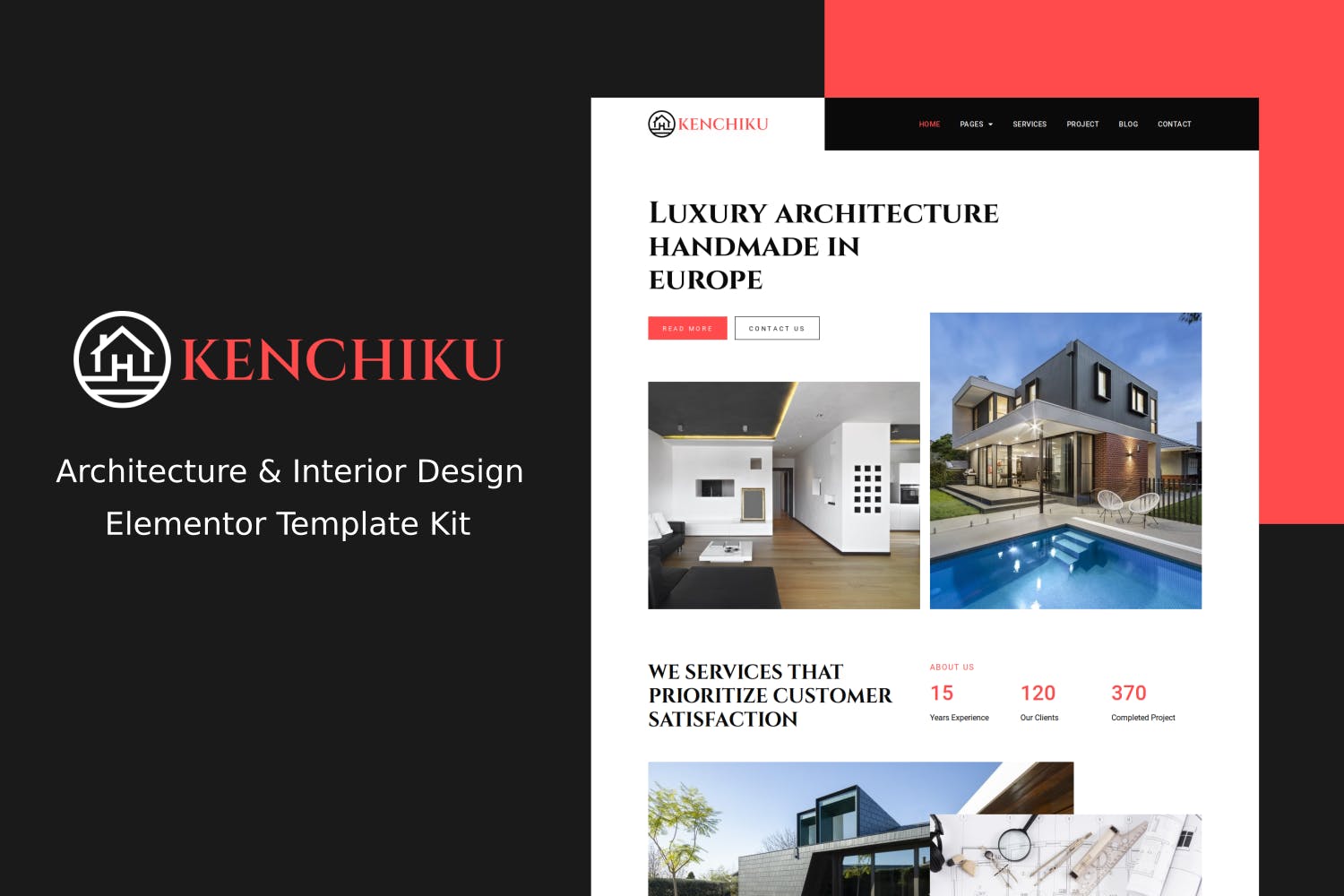 Kenchiku – Architecture & Interior Design Elementor Template Kit