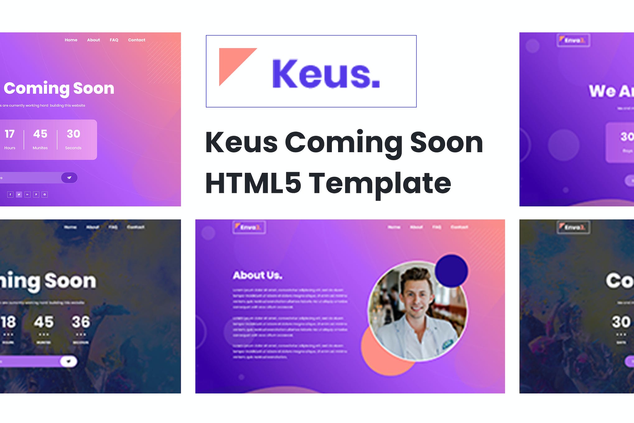 Keus – Creative Coming Soon HTML5 Template