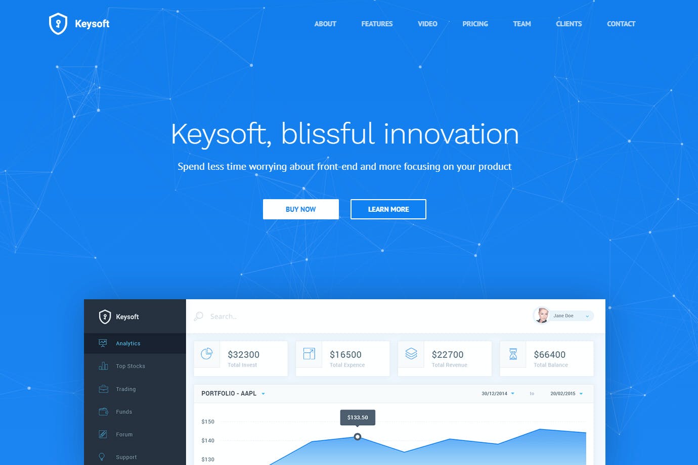 KeySoft – Software Landing Page