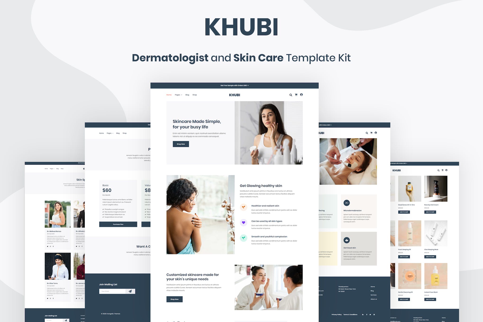 Khubi – Dermatologist & Skin Care Template Kit