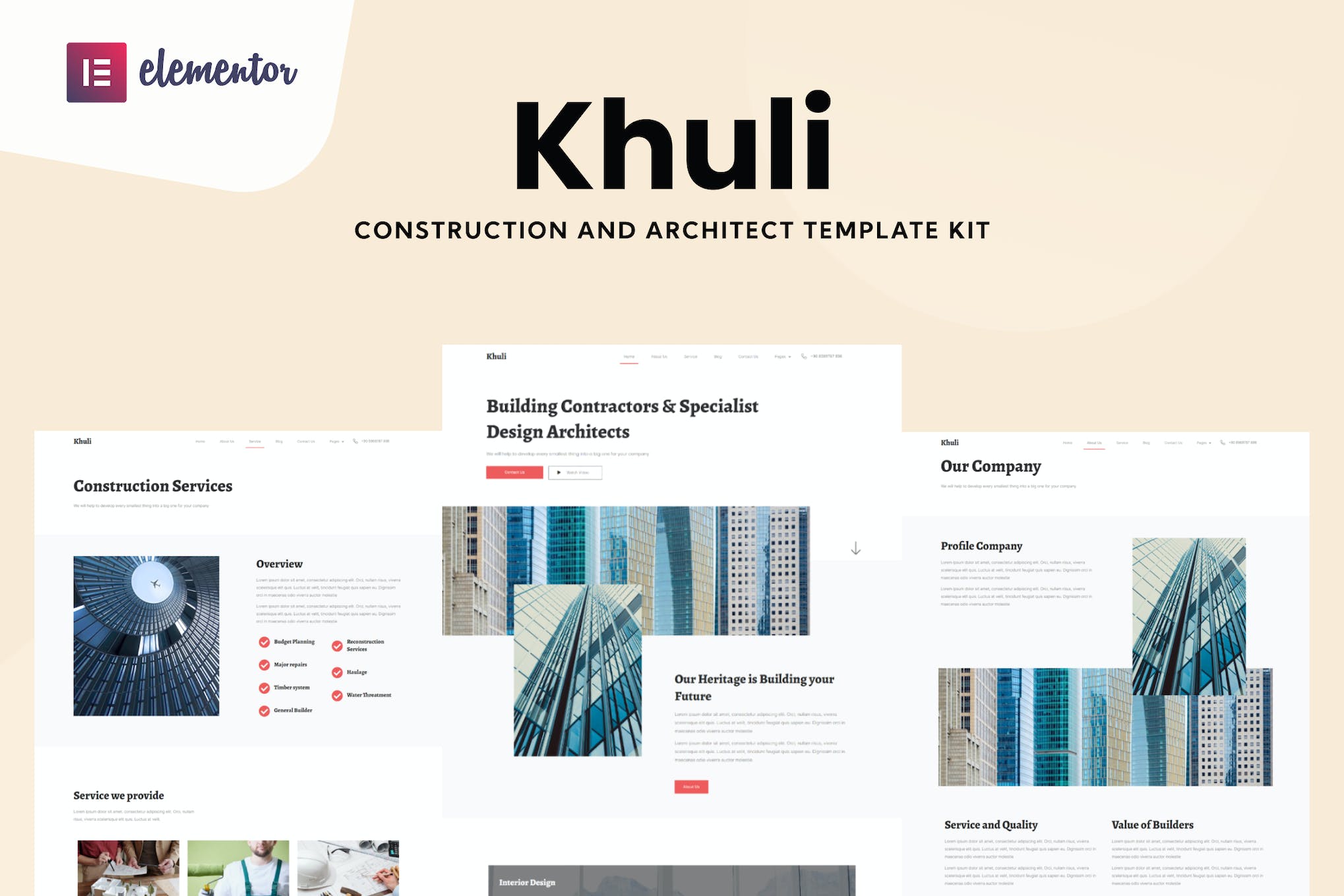 Khuli – Construction & Architecture Elementor Template Kit