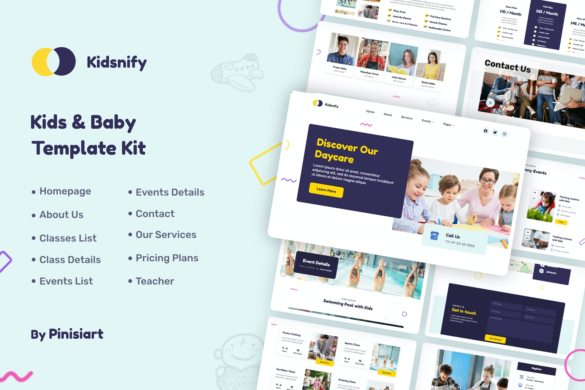 Kidsnify – Kindergarten & Preschool Elementor Template Kit