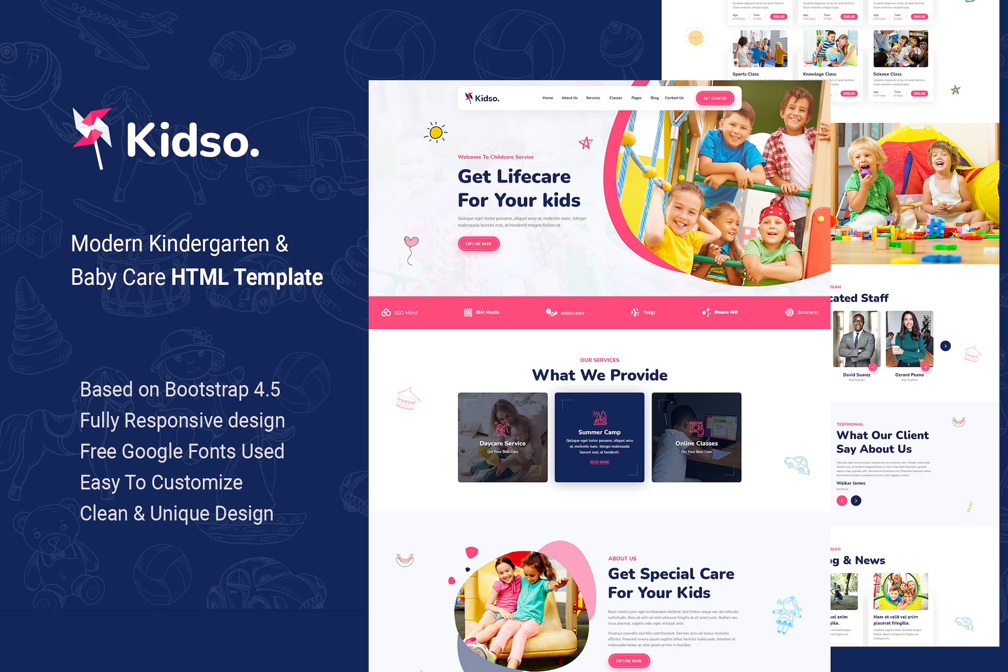 Kidso – Modern Kindergarten HTML Template