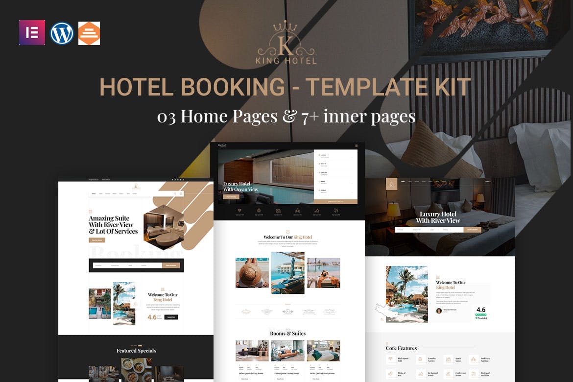 KingHo – Hotel Booking Elementor Template Kit