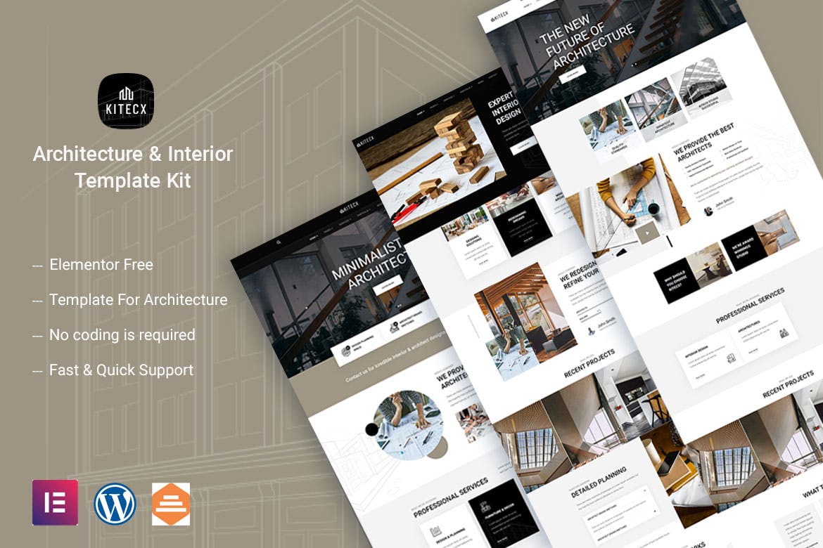 Kitecx – Architecture & Interior Elementor Template Kit