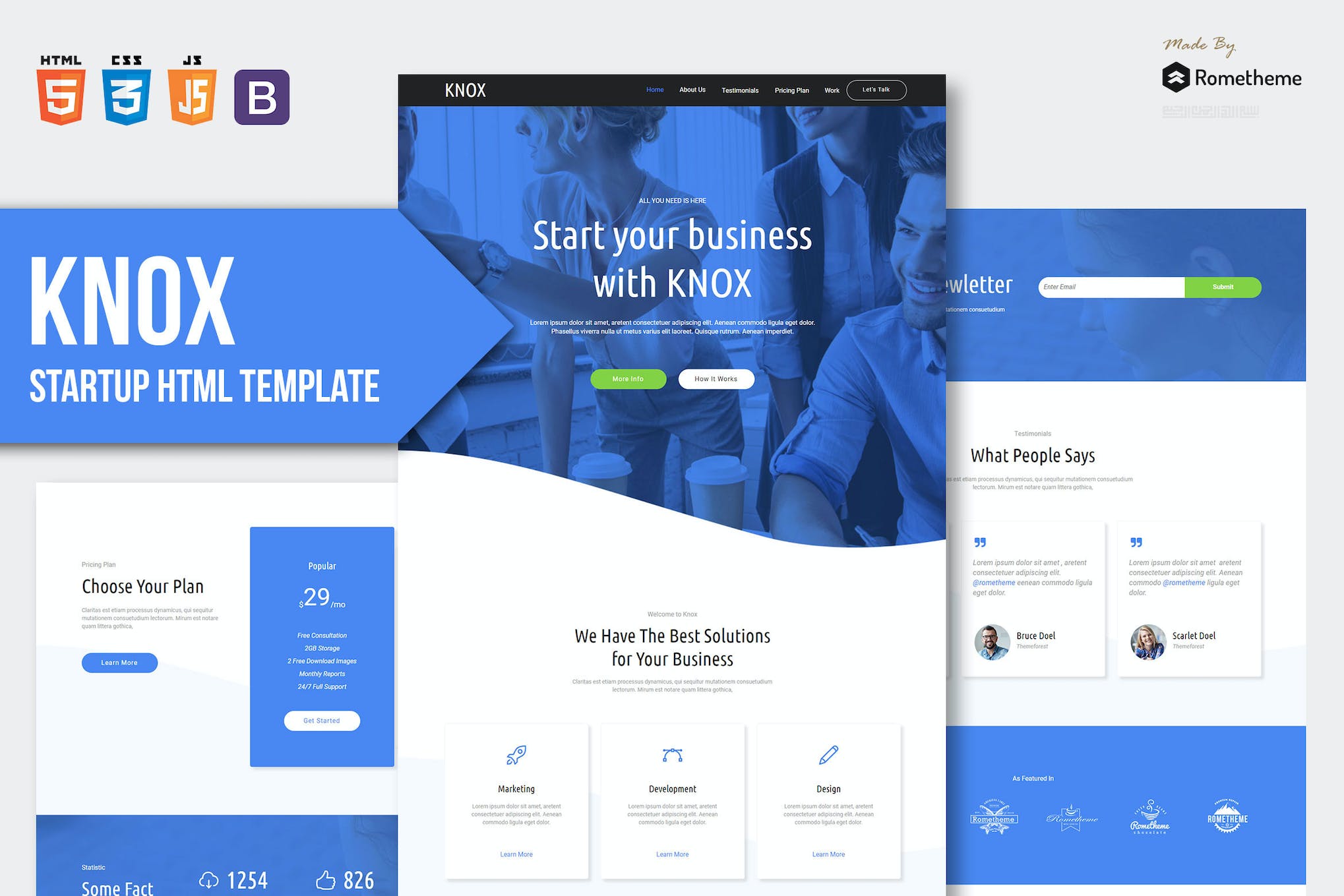 KNOX – App Landing Page HTML Template RS