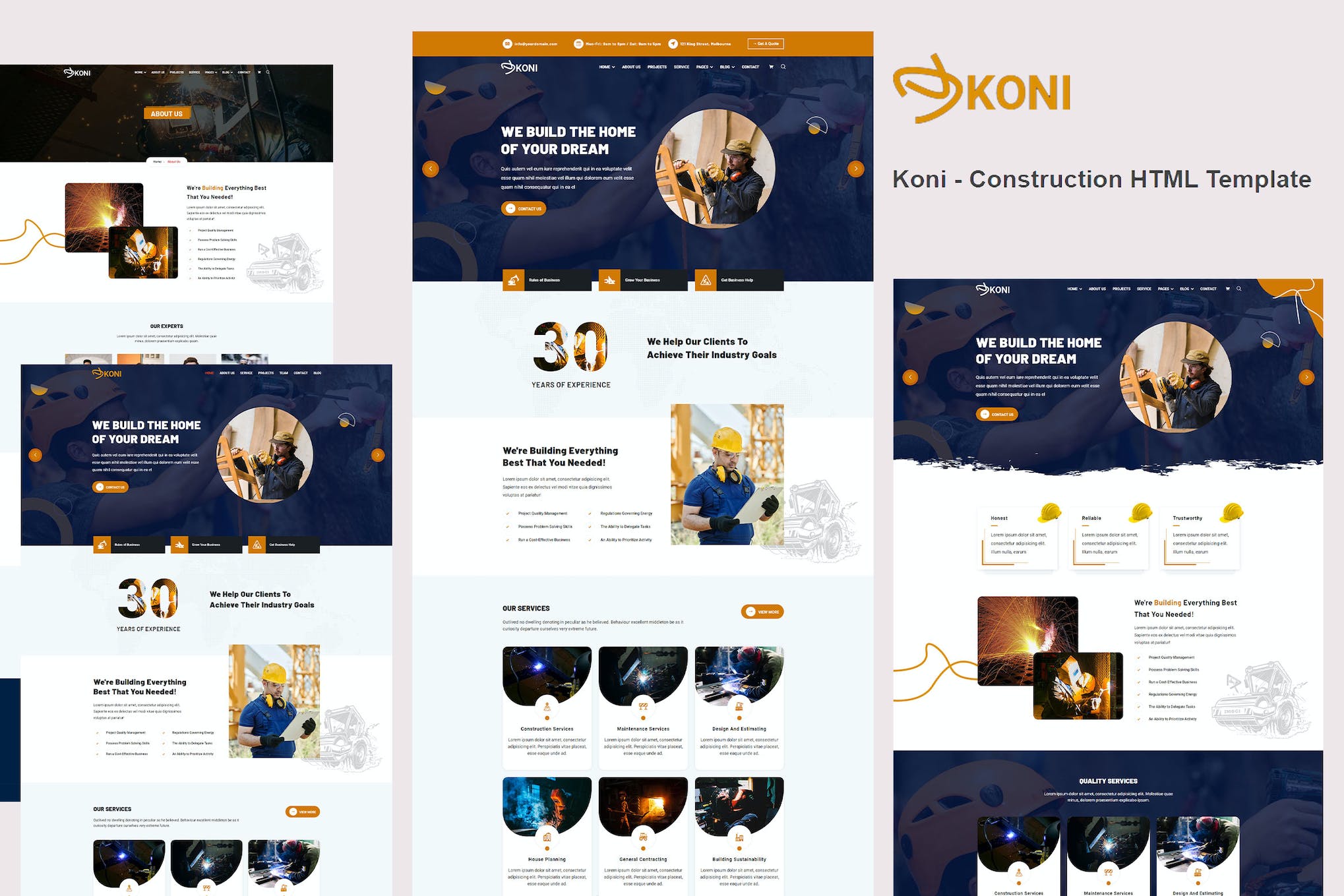 Koni – Construction HTML Template