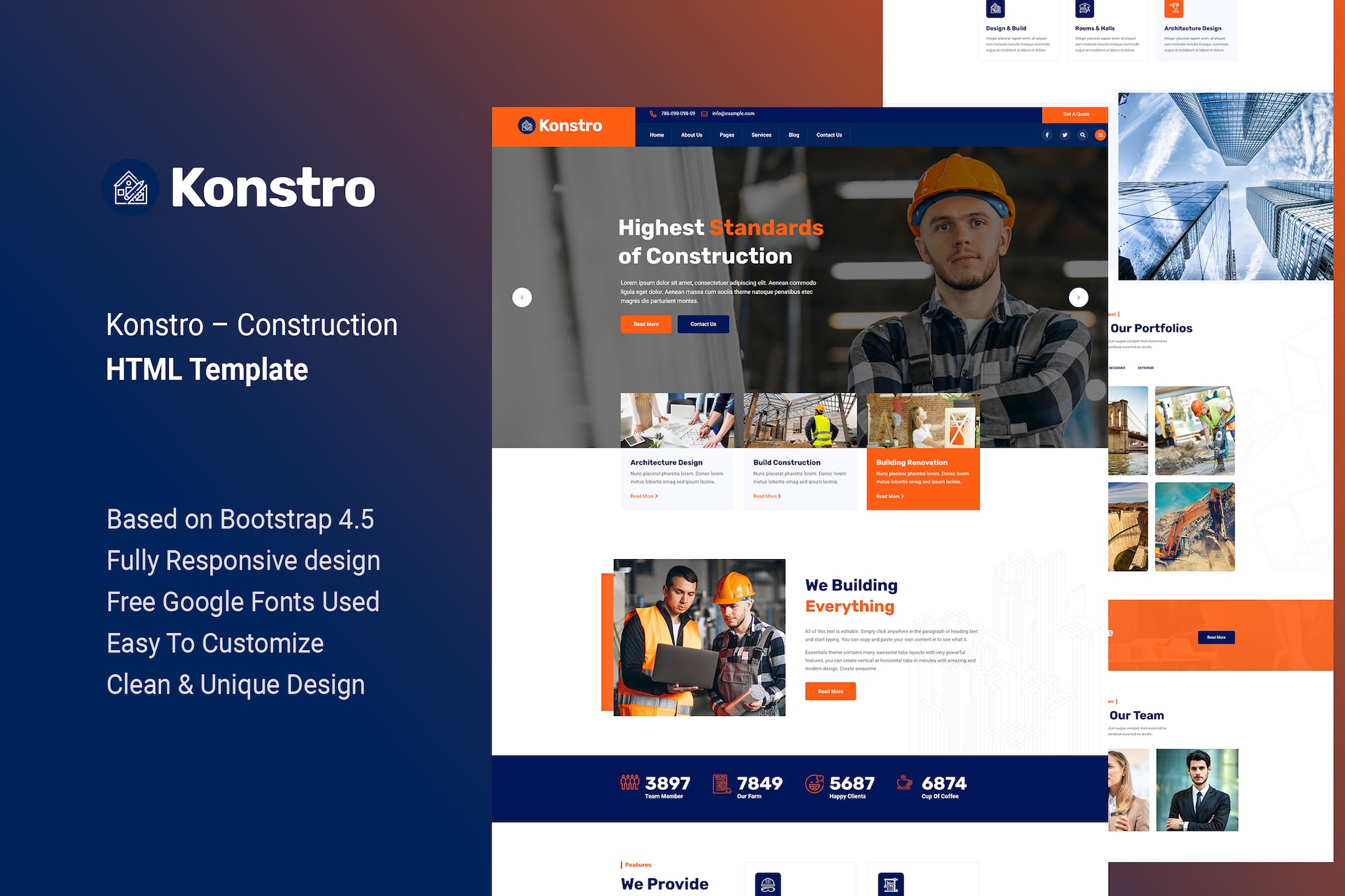 Konstro – Construction HTML Template