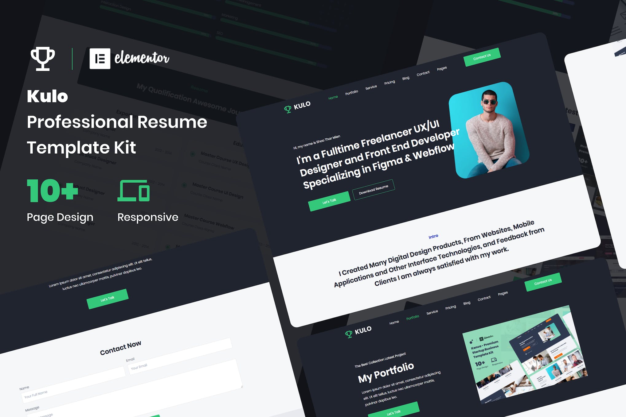 Kulo – Professional Resume Elementor Template Kit