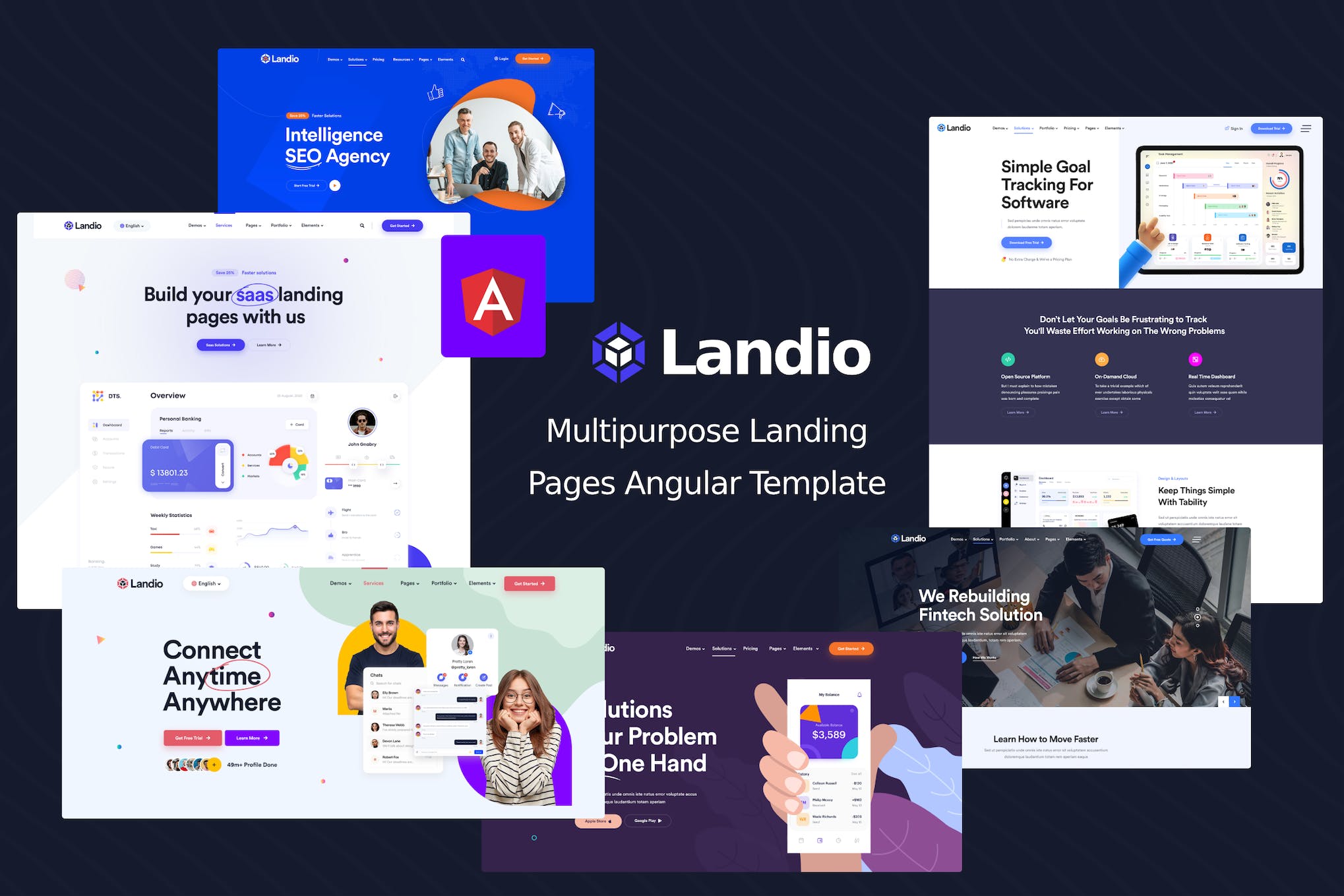 Landio – Landing Page Angular Template