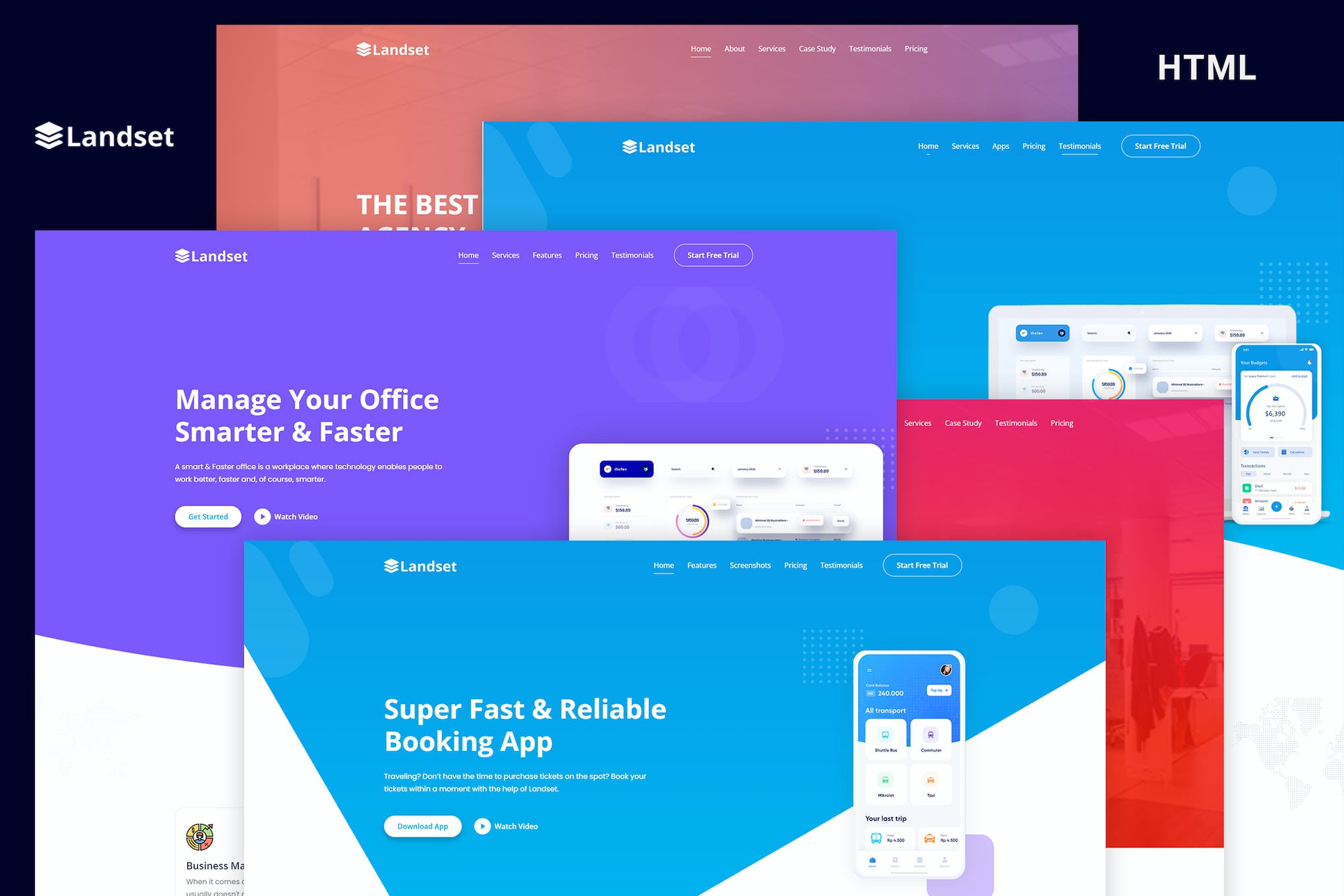 Landset – Multipurpose Landing Page HTML Template