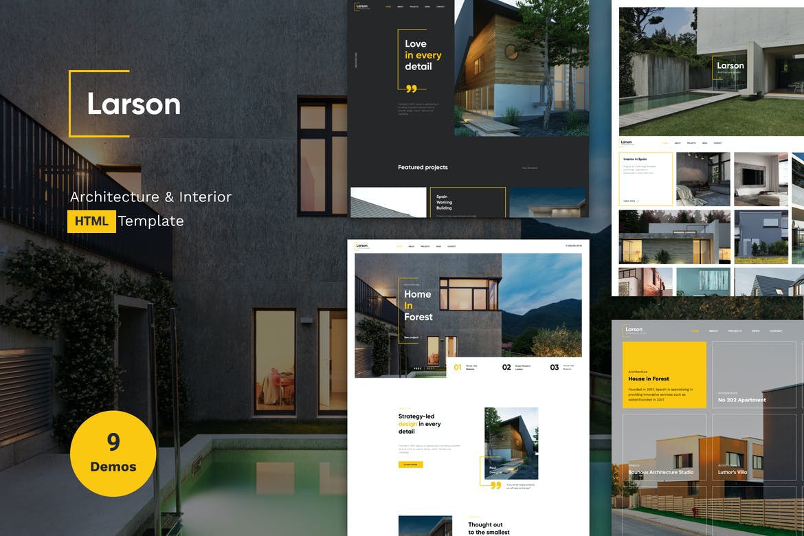 Larson | Architecture & Interior HTML template