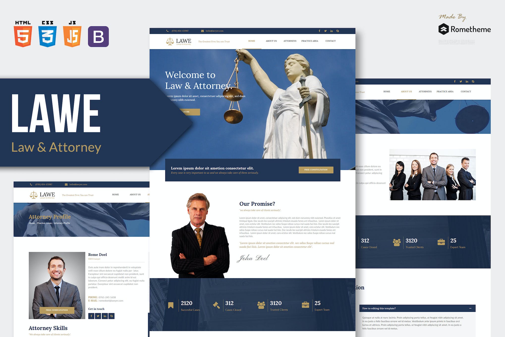 LAWE – Lawyer and Attorney HTML Template RS