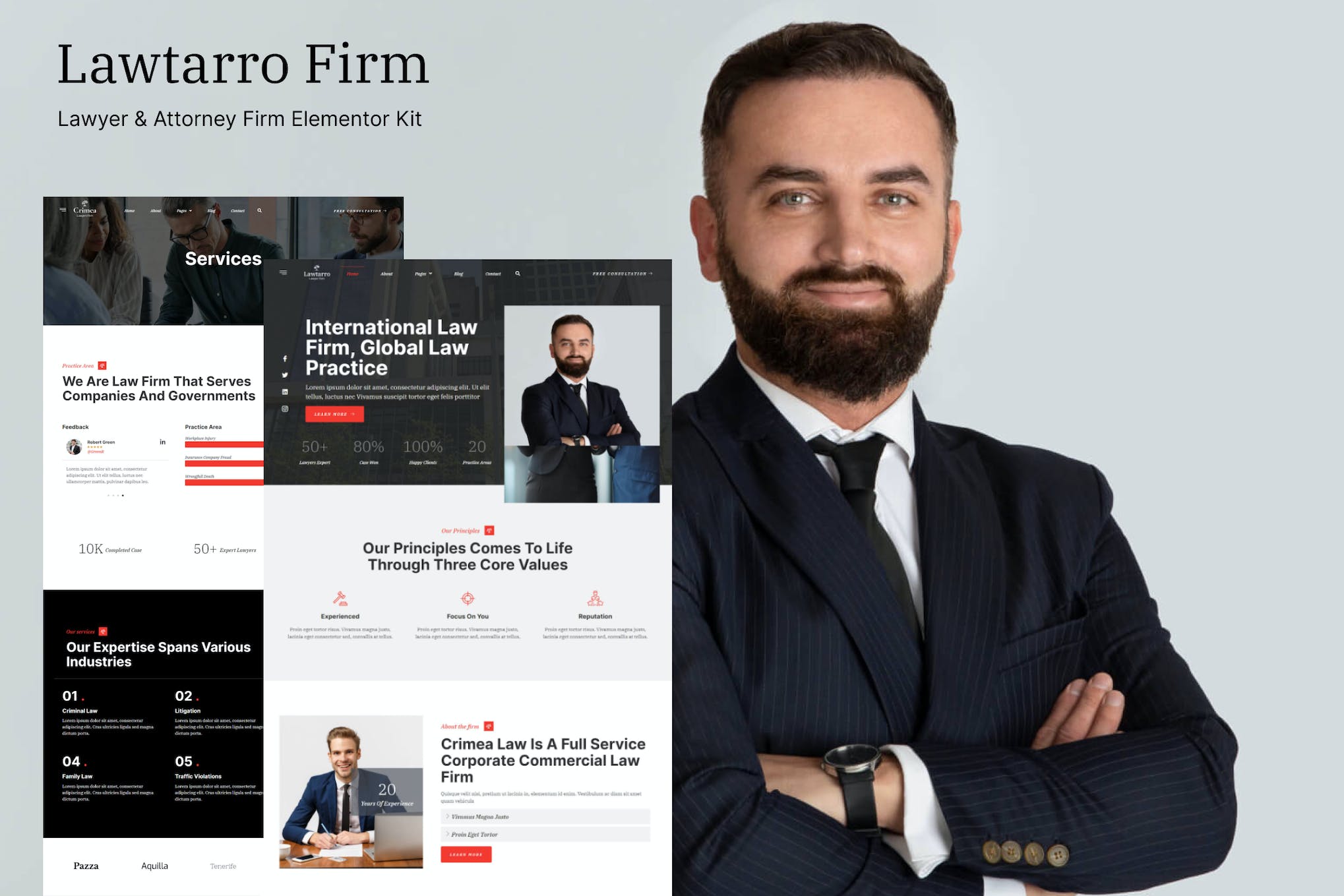 Lawtarro – Attorney & Law Firm Elementor Template Kit