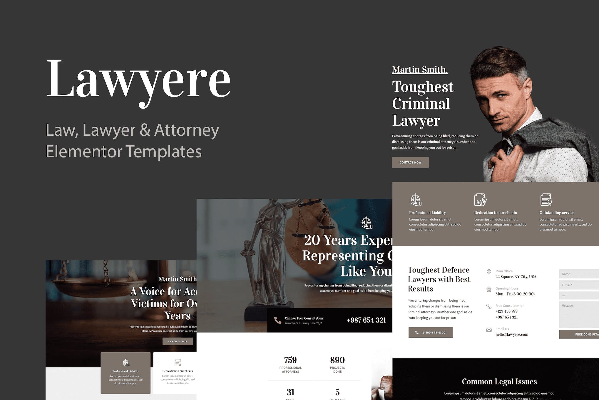 Lawyere – Legal & Attorney Elementor Template Kit